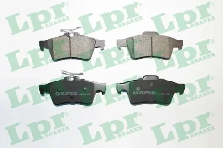 Колодка гальм. диск. FORD FOCUS MAZDA 3,5 OPEL VECTRA C, RENAULT LAGUNA задн. (вир-во) LPR 05P1236