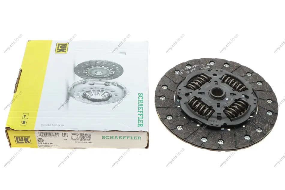 Диск зчеплення Opel Astra/Calibra/Vectra 89-03 322 0288 10 LuK 322-0288-10 (фото 1)