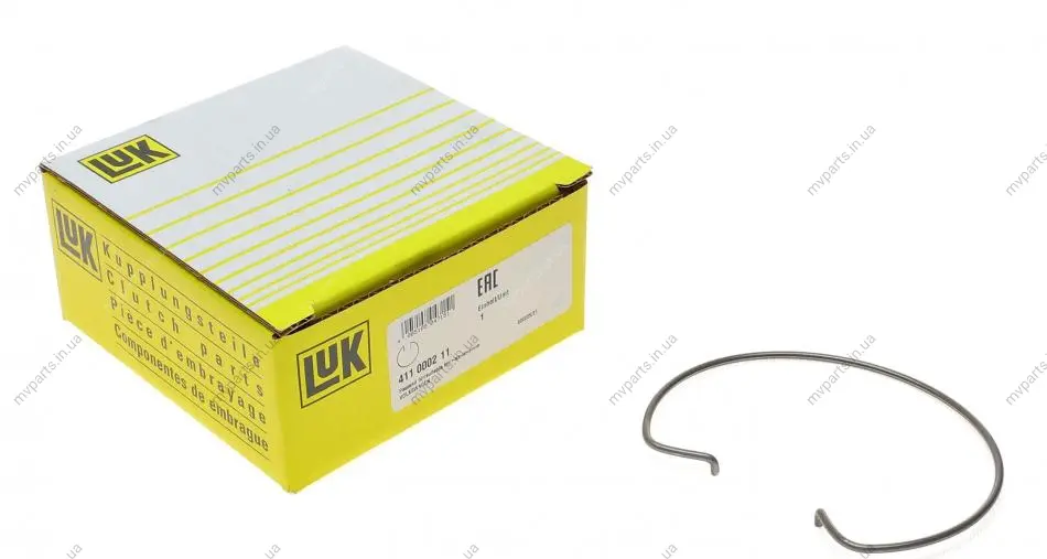 Кільце стопорне корзини зчеплення Skoda Octavia/VW Jetta/Golf 1.6-2.0 02- 411 0002 11 LuK 411-0002-11 (фото 1)