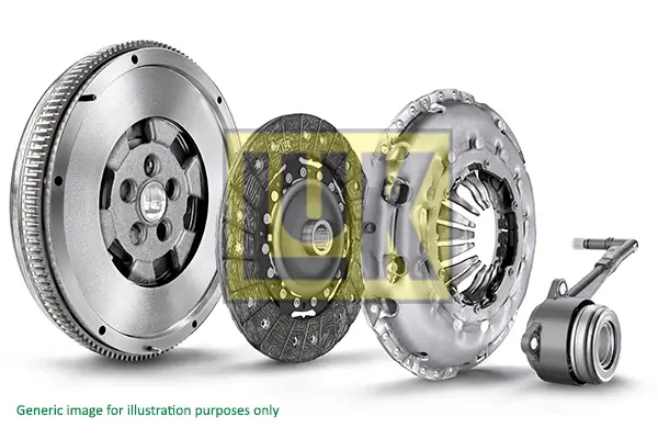 Демпфер + комплект зчеплення +вижимний Fiat Doblo 1.6D Multijet 10- 600 0376 00 LuK 600-0376-00 (фото 1)