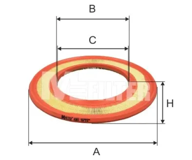 Фільтр повітряний MERCEDES (вир-во M-Filter) M-FILTER A383