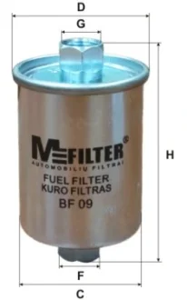 Фільтр паливний DAEWOO NEXIA 95- (вир-во) M-FILTER BF09