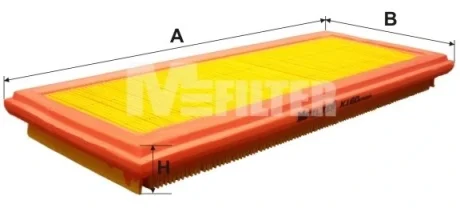 Фільтр повітряний FIAT (вир-во M-Filter) M-FILTER K160