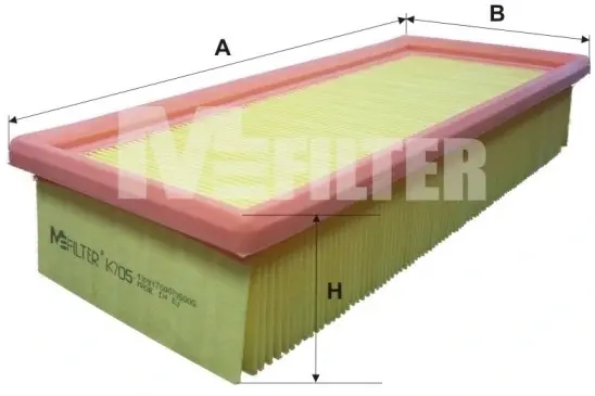 Фільтр повітряний RENAULT Avantime/ Espace III/ Laguna I (вир-во M-filter) M-FILTER K705 (фото 1)