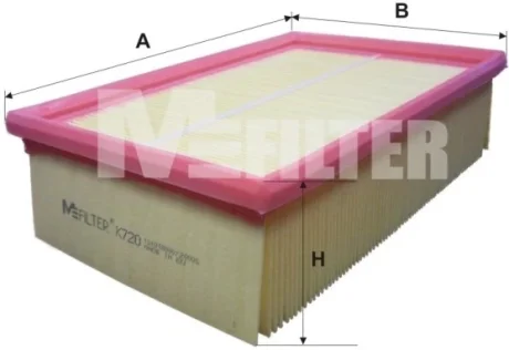Фільтр повітряний Peugeot 307 (вир-во M-filter) M-FILTER K720