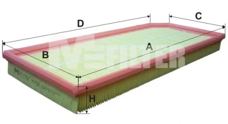 Фільтр повітряний AUDI A3; SEAT Altea, Leon II; SKODA Octavia II; VW (вир-во M-filter) M-FILTER K750