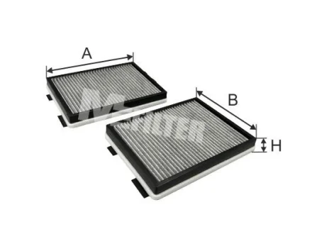 Фільтр салону вугільний BMW (2шт.) (вир-во M-Filter) M-FILTER K905C-2
