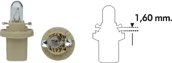 Автолампа 12V 1.5W B8.5d Standard (PB5 1,5W 12V) MAGNETI MARELLI 002052800000 (фото 1)