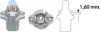 Автолампа PB7 12V 1.2W B8.7d (в щиток приладів/сіра) (PB7 1,2W 12V) MAGNETI MARELLI 002053400000 (фото 1)