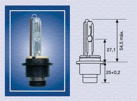 Лампа ксенонова D2S 85В, 35Вт, P32d-2 (вир-во Magneti Marelli) MAGNETI MARELLI 002541100000