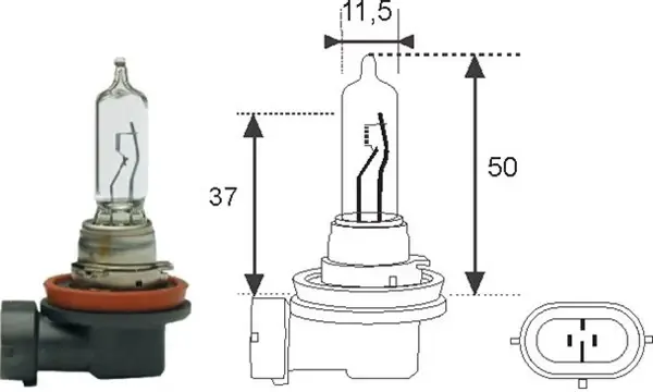 Лампа розжарювання H9 12V 65W PGJ19-5 (вир-во Magneti Marelli) MAGNETI MARELLI 002548100000 (фото 1)