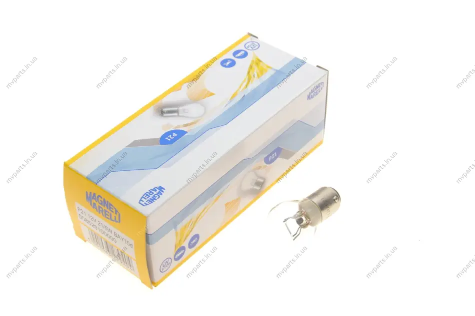 Автолампа P21/5W 12V 21/5W BAY15d Стандарт (P21 5W 12V) MAGNETI MARELLI 008528100000 (фото 1)