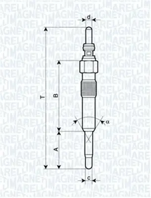 Свічка розжарювання VW/Audi 1.9/2.5TDI (UC31A) MAGNETI MARELLI 062900028304 (фото 1)