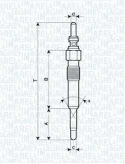Свічка розжарювання VW/Audi 1.9/2.5TDI (UC31A) MAGNETI MARELLI 062900028304