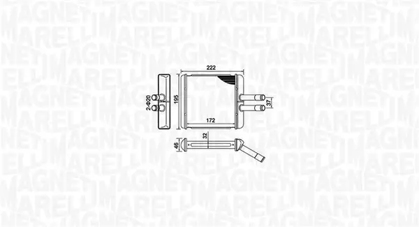 Радіатор пічки Daewoo Lanos/Leganza/Nubira 1.4-2.0 97- (BR429) MAGNETI MARELLI 350218429000 (фото 1)
