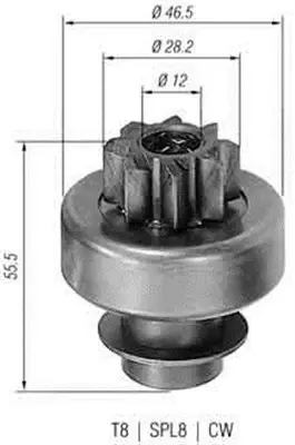 Шестерня, стартер (вир-во Magneti Marelli кор.код. AMB0130) MAGNETI MARELLI 940113020130 (фото 1)