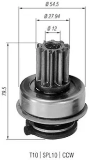 Бендикс стартера VW T4 1.9D/2.5TDI 90-03 (AMB0199) MAGNETI MARELLI 940113020199
