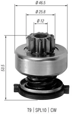 Шестерня, стартер (вир-во Magneti Marelli кор.код. AMB0226) MAGNETI MARELLI 940113020226 (фото 1)