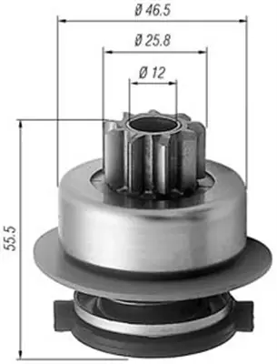 Бендикс стартера VW Passat/Golf III/IV 1.4-2.0 -05 (AMB0256) MAGNETI MARELLI 940113020256 (фото 1)
