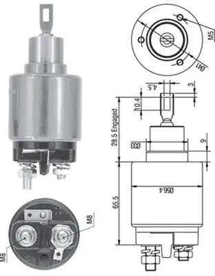 Тягове реле, стартер (вир-во Magneti Marelli кор.код. AME0128) MAGNETI MARELLI 940113050128 (фото 1)