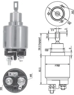 Тягове реле, стартер (вир-во Magneti Marelli кор.код. AME0128) MAGNETI MARELLI 940113050128
