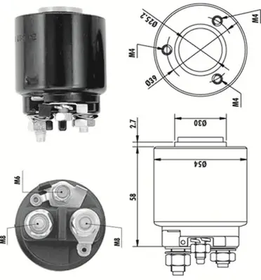 Реле стартера втягуюче Citroen Jumpy/Fiat Scudo 2.0i 00- MAGNETI MARELLI 940113050140 (фото 1)