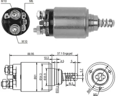 Реле стартера втягуюче MB609 OM314-364 (24V) (AME0186) MAGNETI MARELLI 940113050186