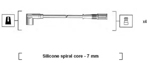 Комплект дротів запалювання (вир-во Magneti Marelli кор.код. MSK610) MAGNETI MARELLI 941095720610 (фото 1)