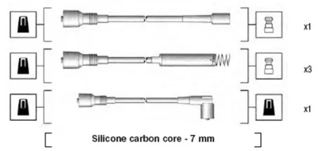 Комплект дротів запалювання (вир-во Magneti Marelli кор.код. MSK680) MAGNETI MARELLI 941125280680