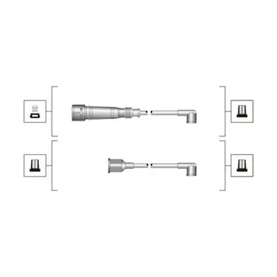 Комплект дротів запалювання (вир-во Magneti Marelli кор.код. MSQ0017) MAGNETI MARELLI 941319170017 (фото 1)