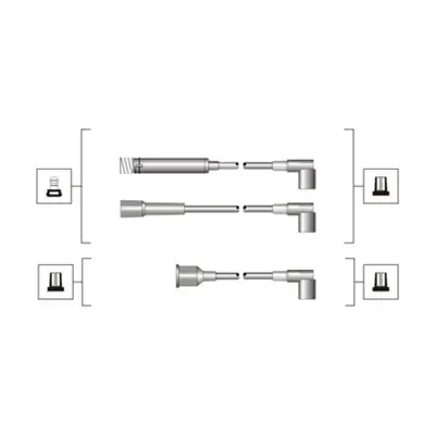 Комплект дротів запалювання (вир-во Magneti Marelli кор.код. MSQ0110) MAGNETI MARELLI 941319170110 (фото 1)