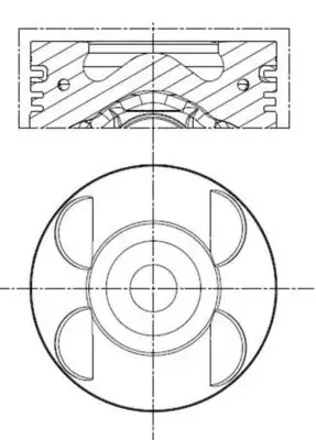 Поршень MB Sprinter OM646 06- (88.50mm/+0.50) MAHLE 001 PI 00105 002 MAHLE / KNECHT 001-PI-00105-002 (фото 1)
