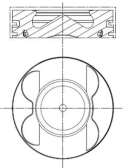 Поршень MB Sprinter (B906)/Vito (W639) OM642 3.0D 06- (83.01mm/STD) (1-3 циліндр) MAHLE 001 PI 00106 000 MAHLE / KNECHT 001-PI-00106-000