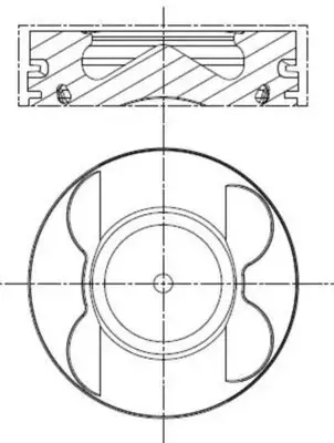 Поршень MB Sprinter (B906)/Vito (W639) OM642 3.0D 06- (83.01mm/STD) (4-6 циліндр) MAHLE 001 PI 00107 000 MAHLE / KNECHT 001-PI-00107-000 (фото 1)