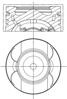 Поршень MB Sprinter OM651 2.2CDI (83.00mm/STD) MAHLE 001 PI 00133 000 MAHLE / KNECHT 001-PI-00133-000