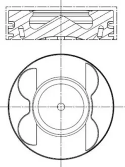 Поршень MB Sprinter 3.0CDI (OM642.884/OM642.896/OM642.898/OM642.899) 06- (83mm/STD) (cyl.1-3) MAHLE 001 PI 00178 000 MAHLE / KNECHT 001-PI-00178-000