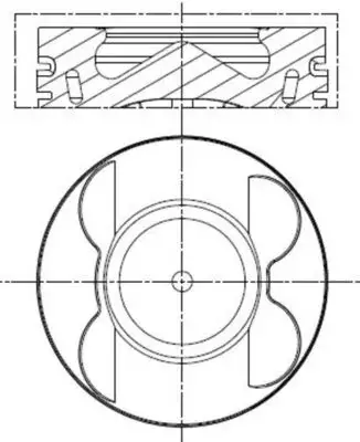 Поршень MB Sprinter 3.0CDI (OM642.884/OM642.896/OM642.898/OM642.899) 06- (83mm/STD) (cyl.4-6) MAHLE 001 PI 00190 000 MAHLE / KNECHT 001-PI-00190-000 (фото 1)