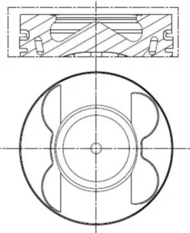 Поршень MB Sprinter 3.0CDI (OM642.884/OM642.896/OM642.898/OM642.899) 06- (83mm/STD) (cyl.4-6) MAHLE 001 PI 00190 000 MAHLE / KNECHT 001-PI-00190-000