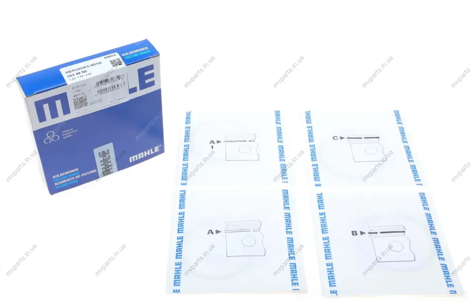 Кільця поршневі Smart 0.7 03- (66.50mm/STD) (1.2-1.5-2.5) MAHLE 003 99 N0 MAHLE / KNECHT 003-99-N0 (фото 1)