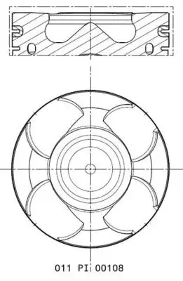 Поршень Opel Astra J/Insignia/Zafira 2.0 CDTI 08- (83.00mm/STD) MAHLE 011 PI 00108 000 MAHLE / KNECHT 011-PI-00108-000 (фото 1)
