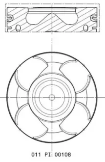 Поршень Opel Astra J/Insignia/Zafira 2.0 CDTI 08- (83.00mm/STD) MAHLE 011 PI 00108 000 MAHLE / KNECHT 011-PI-00108-000
