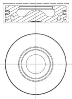 Поршень Ford Transit 07-18 2.2 TDCi (86.50mm/STD) MAHLE 013 PI 00136 002 MAHLE / KNECHT 013-PI-00136-002