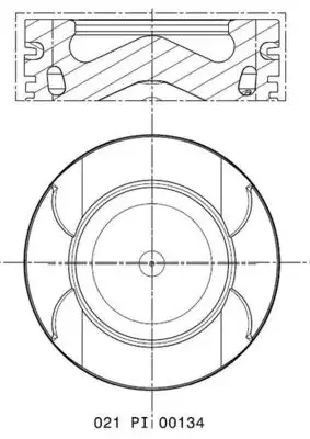 Поршень Renault Megane/Trafic 2.0dci 06- (84.00mm/STD) MAHLE 021 PI 00134 000 MAHLE / KNECHT 021-PI-00134-000 (фото 1)