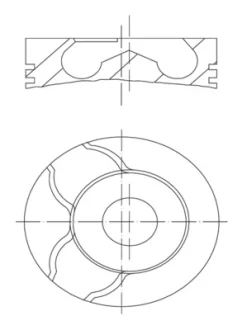 Поршень Renault Megane II/Laguna II 1.9dci 01-07 (80.51mm/+0.5) MAHLE 022 09 02 MAHLE / KNECHT 022-09-02