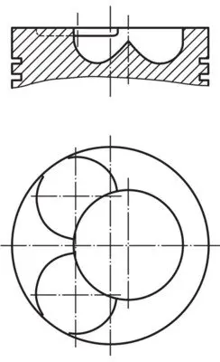 Поршень VW Caddy III/Passat 2.0 TDI 03-09 (81.01mm/STD/cyl.1-2) MAHLE 028 06 00 MAHLE / KNECHT 028-06-00 (фото 1)