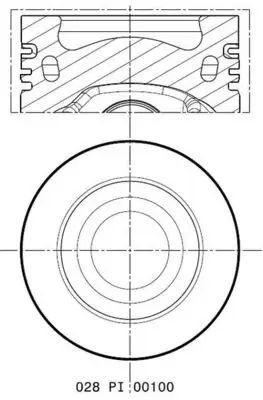 Поршень VW T5 2.0TDI (81.00mm/STD) MAHLE 028 PI 00100 000 MAHLE / KNECHT 028-PI-00100-000 (фото 1)