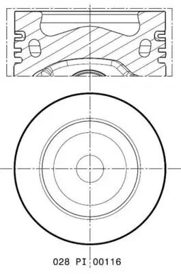 Поршень VW Caddy III/IV 2.0 TDI 10-20 (81.51mm/+0.5) MAHLE 028 PI 00116 002 MAHLE / KNECHT 028-PI-00116-002 (фото 1)
