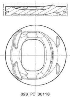 Поршень Audi A1/A3/Skoda Octavia II/Superb II/VW Golf V/VI/Passat 1.4 TSI/TFSI 07-16 (77.01mm/+0.50) MAHLE 028 PI 00118 002 MAHLE / KNECHT 028-PI-00118-002