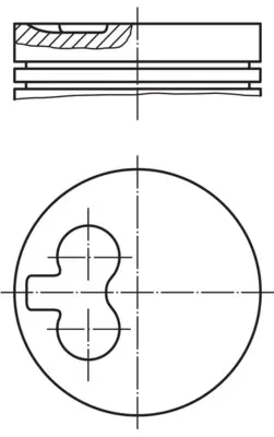 Поршень VW LT 2.4D -96 (77.51mm/+1.0) MAHLE 029 55 02 MAHLE / KNECHT 029-55-02 (фото 1)