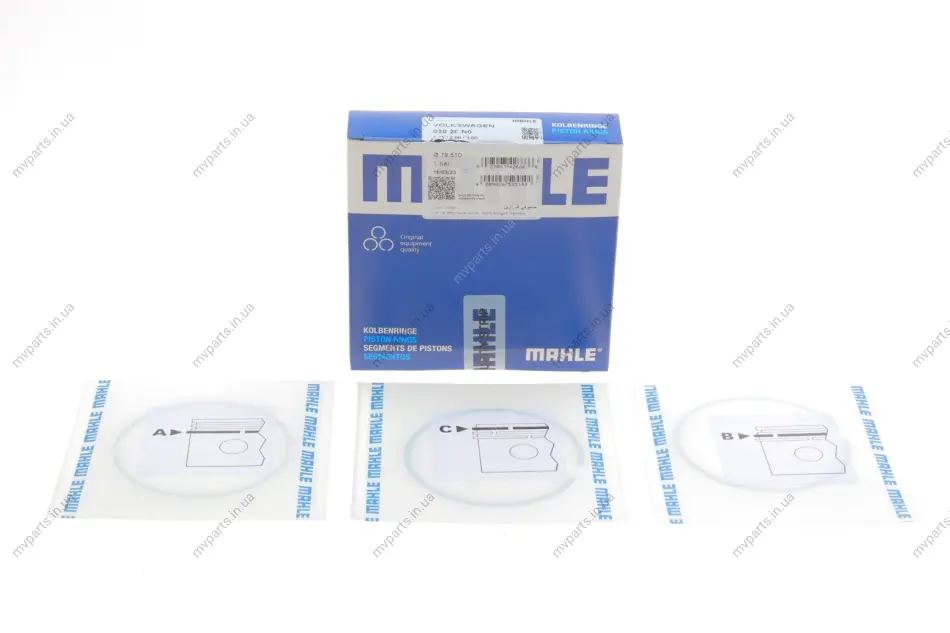 Кільця поршневі VW T4 1.9TD/2.4D 90-03 (79.51mm/STD) (1.75-2-3) MAHLE 030 20 N0 MAHLE / KNECHT 030-20-N0 (фото 1)